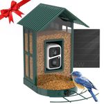 Soliom BF08-Smart Bird Feeder Camera with AI Identify Bird Species, Wild Bird Watching Video Camera with Live,Motion Activated,Instant Notifications,5W Solar Panel,Metal Case,Gift Idea, Canada Version