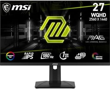 MSI MAG 274QRF QD E2 écran gaming 27 pouces WQHD - Dalle Rapid IPS Quantum Dot 2560 x 1440, 180 Hz / 1ms, gamme de couleurs sRGB 120%, DisplayHDR 400 - DP 1.4a, HDMI 2.0b, USB Type-C