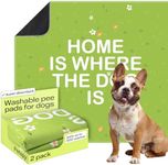 PetSpy Washable Pee Pads for Dogs - Waterproof Reusable Puppy Pads No-Slip Surface - Stylish Dog Potty Training Pads Protect Against Leakage (Grass, 2 Pack - 36" x 41")