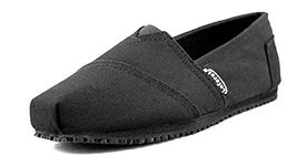 Laforst Dale 3312 Womens Work Slip Resistant Flat Slip On Shoes Black 9.5