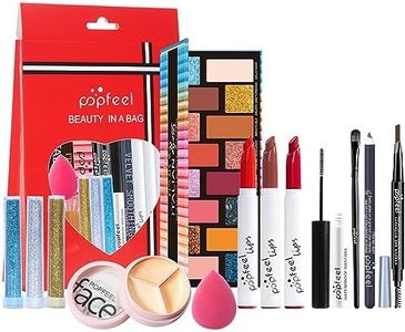 Kit de Maquillaje, Set Maquillaje Mujer, Estuche Maquillaje Mujer, Set de Regalo de Maquillaje Kit de Inicio Completo con Sombras de Ojos, Fundación, Maletín Maquillaje para Niñas Mujeres