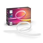 Philips Hue Indoor 6-Foot Smart LED Light Strip Base Kit with Plug - Flowing Multicolor Effect - 1 Pack - Control with Hue App - Works with Alexa, Google Assistant and Apple HomeKit