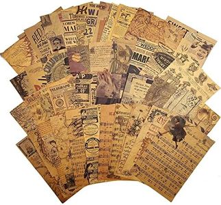 Vilikya Vintage Decoupage Paper 40 Sheets Kraft Paper for Scrapbooking, Ephemera for Junk Journals, DIY Planner, Background, Cardmaking Embellishments by