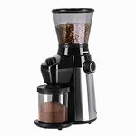 Geepas Conical Burr Coffee Grinder, Adjustable Electric Coffee Grinder with 15 Precise Grind Settings – 350g Capacity, Burr Mill for Drip Percolator French Press American & Turkish Coffee Maker