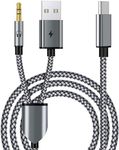 USB C to 3.5mm Car Aux Cable, 2 in 