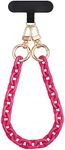 kwmobile Chain Wristlet Strap for Phone Case - Wrist Lanyard Bracelet Mobile Accessory - Attaches Inside of Phone Cases - Dark Pink