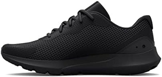 UNDER ARMOUR Men's Surge 3 Running Shoe, Black (002)/Black, 10