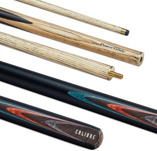 PowerGlide One 2-Piece Snooker Cue Stick | Calibre | Ash Wood Shaft and Butt with Decal Design | Brass Joint | Full Size 57" | 10 mm Tip