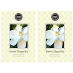 Bridgewater 2 pack of SWEET MAGNOLIA - Floral Scented Sachet Bag - of Magnolia,Greens,Floral Musk - Drawer Fragrance Wardrobe Air Room Freshener for Living Room, Bathroom or Car