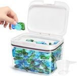 Pensino Laundry Pods Container Laundry Pod Holder with Lid, Laundry Room Storage Container for Detergent Pods Laundry Powder Scent Booster Container with Scoop