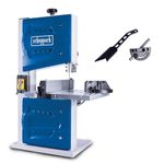 Scheppach HBS25 Bandsaw | 350 W 1400 RPM | 80mm Cut Height | 200mm Throat | Tilting Table & Rip Fence | Inc. Mitre Gauge & Push Stick