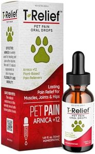 T-Relief Pet Pain Relief Drops Arnica +12 Powerful Natural Medicines Help Reduce Muscle, Joint & Hip Pain, Soreness, Stiffness, Injuries in Dogs & Cats - Fast-Acting Soother - 1.69 oz