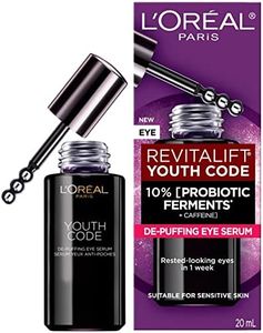 L'Oréal Paris 10% Probiotic Ferments + Caffeine Eye Serum, for Brighter, Eye Area looks Brighter, more Hydrated, Smoother, Revitalift Youth Code, Caffeine Eye Serum, Skincare, 20 ml