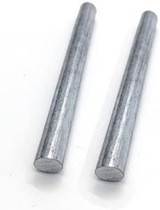 KOLAMOON 2pcs 99.995% High Purity Zinc Rod Zinc Metal Anode for School Scientific Experiment Research Diameter 10mm Length: 100mm