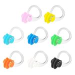 SAVITA 8pcs Silicone Nose Clips for Swimming with Independent Box Package Waterproof Swimming Nose Plugs for Adults Kids Children Aged 7+