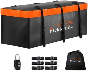 Hitch Mount Cargo Carrier Bag, 20 Cubic Feet 100% Waterproof Car Tray Luggage Bag (59" 24" 24") with 6 Reinforced Straps + 1 Combination Lock, Fits for All Vehicles with Steel Trailer Basket (Large)