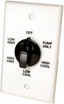 DIAL MFG INC - Evaporative Cooler Wall Switch, 2-Speed, 6-Position, Ivory