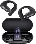 Open Ear Headphones Call Noise Cancellation, Comfort Wear, Enhanced Bass, True Wireless Earbuds for LED Power Display, 60H Playtime, Bluetooth 5.3, IPX5 Running Working