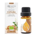 Essences Bulgaria Organic Copaiba Essential Oil 0.34 Fl Oz 10ml Copaifera officinalis - 100% Pure Natural Undiluted Therapeutic Grade Aromatherapy for Diffuser Humidifier Massage Skin Care Oil