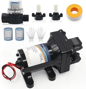 4008-101-A65 4008-101-E65 RV Water Pump 12V 3.0 GPM for Camper Shower Sprayer Yacht Boat, 55 PSI 3 Gallons Per Minute 7.5 Amps Caravan Self-Prime Water Pump, 4008101E65