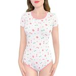 Littleforbig Cotton Romper Onesie Pajamas Bodysuit - Baby Berries Onesie L Pink