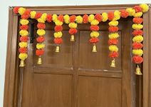 SPHINX Artificial Marigold Garlands Door Toran Set (yellow and orange, 1 Piece)