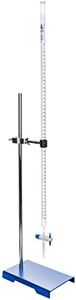 Eisco Labs Intermediate Titration Kit - 50ml Burette - Borosilicate Class B, 24" (60cm) Rod, 8"x5" Heavy Base, Clamp, Boss Head