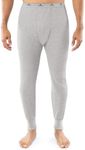 INDERA Heavyweight Cotton Waffle Long Johns Thermal Underwear for Men Heather Grey