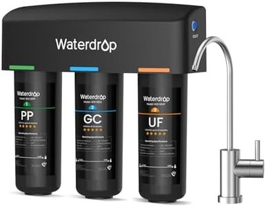 Waterdrop TSB-UF 0.01 μm Ultra Filtration Under Sink Water Filter System, 9 Layer Under Sink Water Filtration System, Reduces Chlorine, Fluoride, Taste and Odor, with A Separate Faucet, Quick Change