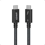 Anker Prime Thunderbolt 5 Cable, 1.7 FT USB C to USB C Cable, 240W Charging, 80Gbps Data Transfer, 8K/4K Displays, for MacBook Pro, iPhone 17/16/15, iPad Pro, and More