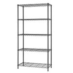 FDW Storage Shelves,Wire Shelving Unit Metal Shelves Heavy Duty Layer Rack Storage Rack Adjustable Utility (Black, 36"x 14"x 72")