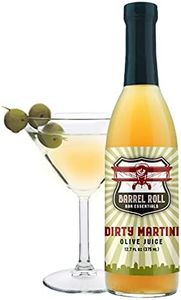 Barrel Roll Bar Essentials Cocktail Mixers - Dirty Martini Mix - Olive Brine - Handcrafted in the USA - Small Batch Drink Mix - Olive Juice - 12.7 Ounce Martini Juice Bottle – Vodka Gin Vermouth Mixer