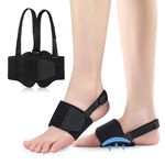 Arch Support Braces for Plantar Fasciitis Relief (Black Pair), Adjustable Compression Bands with Gel Pads Arch Support Sleeves for High Arch, Flat Feet, Feet Pain Relief Unisex