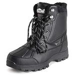 Polar Mens Thinsulate Fully Lined Waterproof Deep Tread Durable Rubber Shell Thermal Winter Rain Snow Boots - Black - UK9/EU43 - YC0693