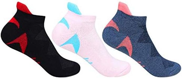 Hush Puppies Cotton Women Core Low Cut Ankle Socks, Multicolour, Free Size Uk(Brohpg-06-Po3)