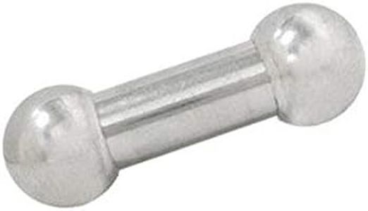 BodyJewelryOnline Surgical Steel 0 Gauge Internally Threaded Straight Barbell 0G Monster Screw Ball PA Ring 15mm 5/8 Inch