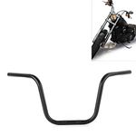 GZYF Motorcycle 12" Inch Ape Hanger Handlebar with Indents for HARLEY DAVIDSON Softail Touring Sportster FXST FXD FX, Black