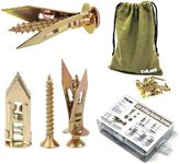 Self Drilling Drywall Anchors and Screws,Dry Wall Anchors for Drywall Heavy Duty,Drywall Screws and Anchors Repair Tools for Wet and Drywall Fixing Picture,Furniture,Flags,Outdoor Decor (20, 1.18in)