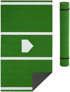 Garvee 12 x 6 ft Baseball Hitting Mat,Softball Hitting Mat with Home Plate and Anti Fade Turf for Baseball Softball Training Practice Indoor and Outdoor,Green