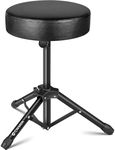 CAHAYA Drum Throne Seat - Folding Padded Drum Stool Height Adjustable Drum Chair with Anti-Slip Feet for Kids and Adult, Load Capacity 370Ibs CY0334