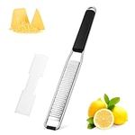 Diboniur Cheese Grater & Lemon Zester, Easy to Grate Parmesan Cheese, Lemon, Ginger, Garlic, Nutmeg, Chocolate, Sharp Stainless Steel Blade