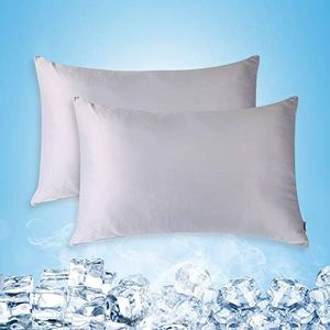 Cooling Pillow Cases Standard Size Set of 2 with Double Sided Cold, Moisture Wicking Pillowcase Covers with Hidden Zipper Japanese Cold Tech Pillow Case Protectors for Hot Sleepers and Night Sweats