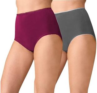 Women's (Size L) High Waist Soft Cotton Stretchable Underwear Brief Full Coverage Maternity Pregnancy C-Section Recovery After Delivery Panties (Pack Of 2) (Colours and Prints May Vary)