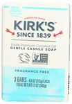 Kirks Coco Castile Bar Soap, No Fragrance, 4 Ounce