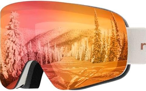 Retrospec Flume Ski & Snowboard Snow Goggles for Men and Women with Cylindrical Lens - Low-Profile OTG (Over the Glasses) Design and 100% UV Protection for Skiing and Snowboarding