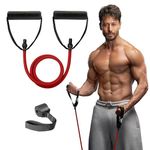 Slovic Resistance Tube [Upto 15 KG] | Resistance Band for Workout | Stretching Band for Exercise Band | Resistance Bands Set | Gym Equipment for Home Workout | Ideal for Men & Women