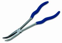 JH Williams PL-211BC 11-Inch Extra Long Reach Chain Nose Pliers with 45-Degree Bent Nose