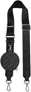 jiesinlov Black Purse Straps Replacement Crossbody Adjustable Shoulder Strap with Coin Purse Pouch for HOBO Bags (Small Purse Black-silver)