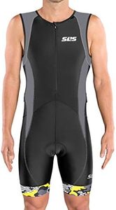 SLS3 Triathlon Suits Mens - Premium FX Tri Suit Men Triathlon Suit - Sleeveless Trisuit Triathlon Men, Large Back Pocket
