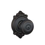 Schlage F40 GEO 716 BRK Brookshire Collection Georgian Privacy Knob, Aged Bronze